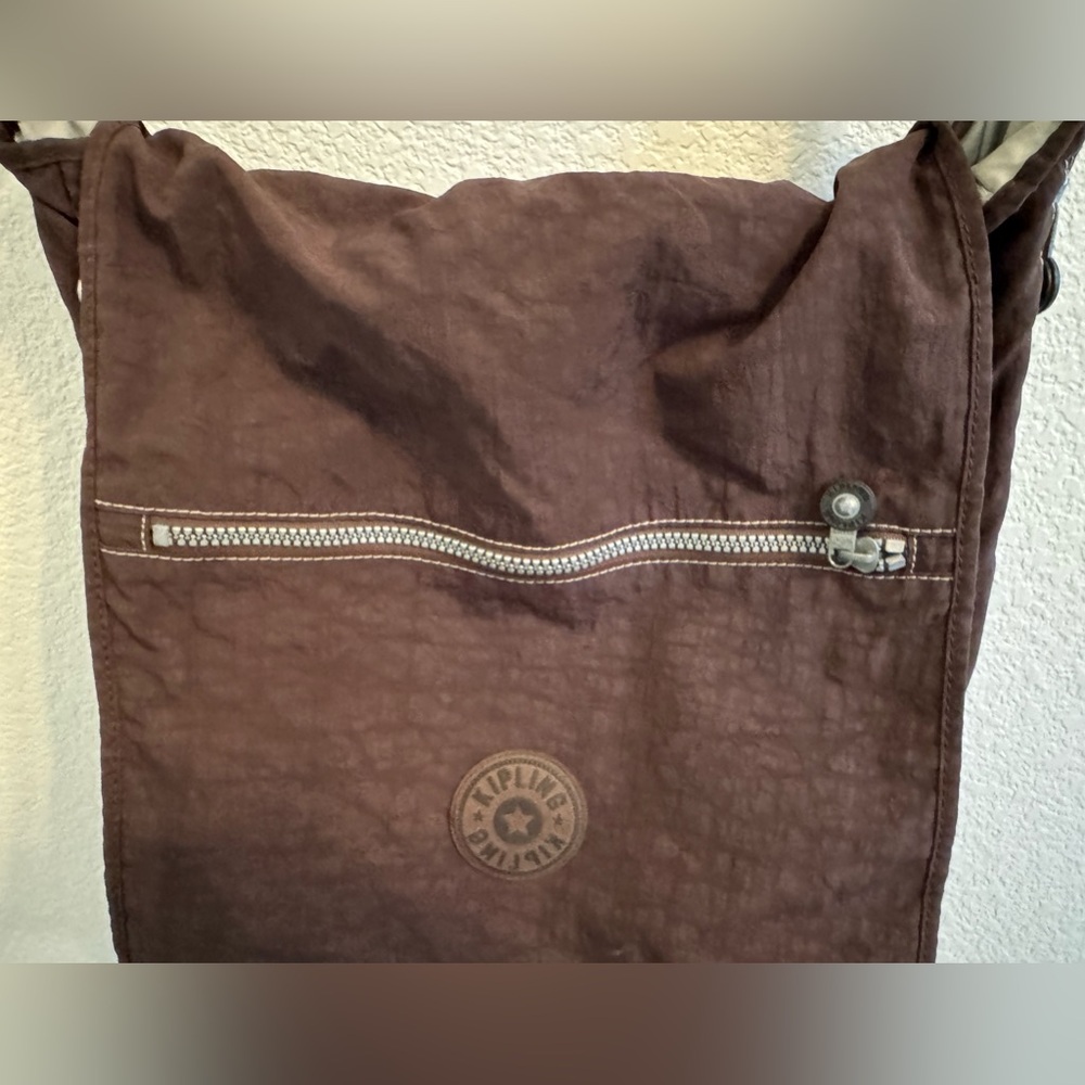 Kipling Dark Brown Bag With Logo Patch - image 1